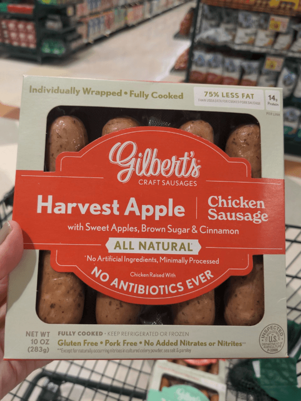 Gilbert'S Craft Sausages Harvest Apple Chicken Sausage With Sweet Apples, Brown Sugar & Cinnamon