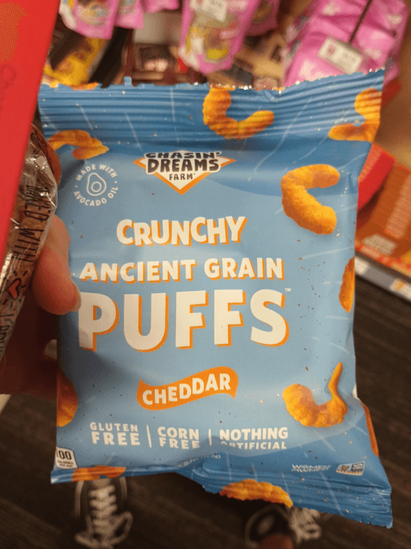 Chasin' Dreams Farm Crunchy Ancient Grain Cheddar Puffs
