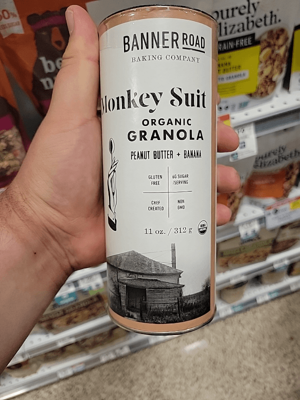 Banner Road Baking Company Monkey Suit Peanut Butter + Banana Organic Granola
