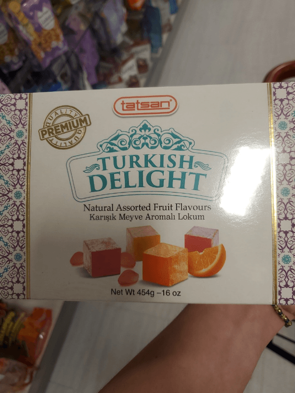 Tatsan Turkish Delight Natural Assorted Fruit Flavors