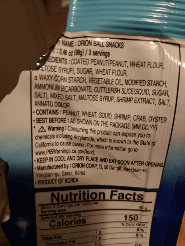 Orion Peanut Balls
