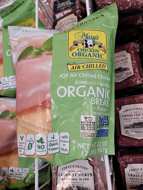 Mary'S Free Range Chicken Organic Air Chilled Chicken Boneless/Skinless Organic Breast Raw