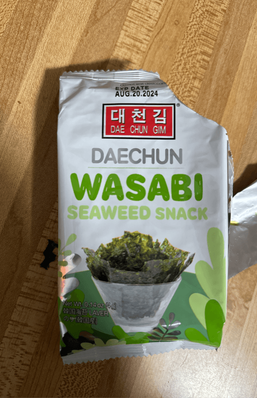 Daechun Wasabi Seaweed Snack