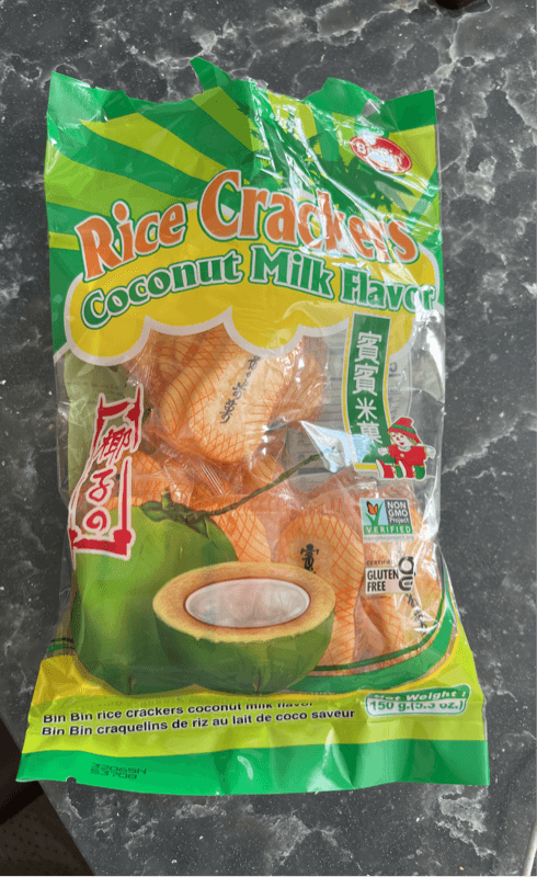 Bin Bin Coconut Milk Flavor Rice Crackers