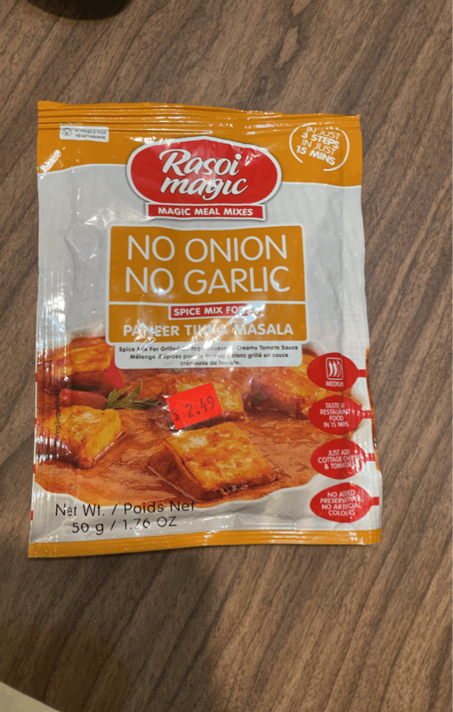 Rasoi Magic No Onion No Garlic Paneer Tikka Masala Spice Mix