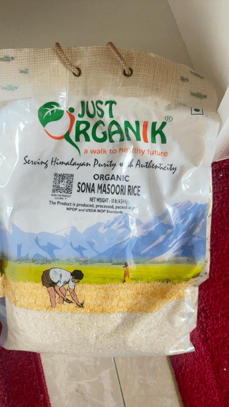 Just Organik Organic Sona Masoori Rice
