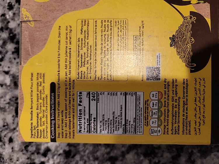 Www.Nativefoodstore.Com Barnyard Millet Noodles, 210Gms