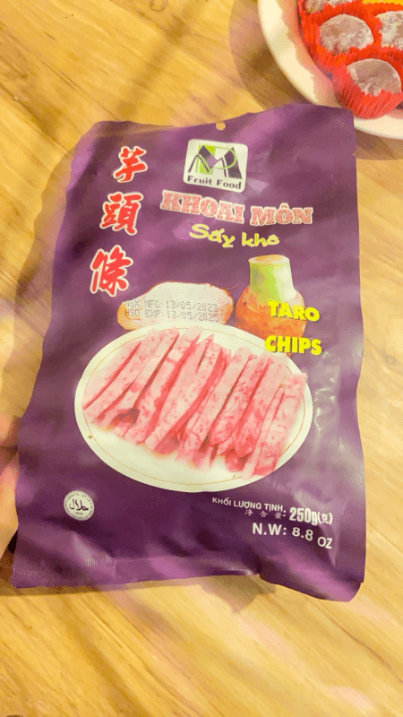 Khoai Mon Say Kho Fruit Food Taro Chips