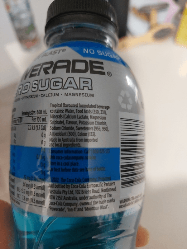 Powerade Zero Mountain Blast