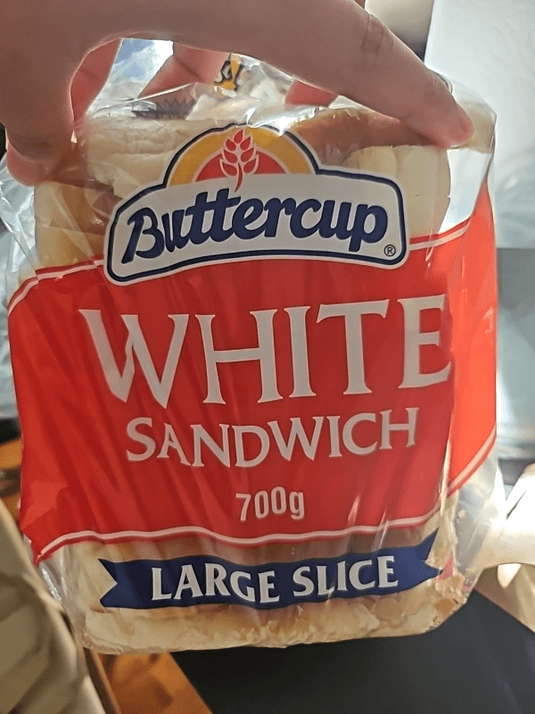 Buttercup White Sandwich Large Slice