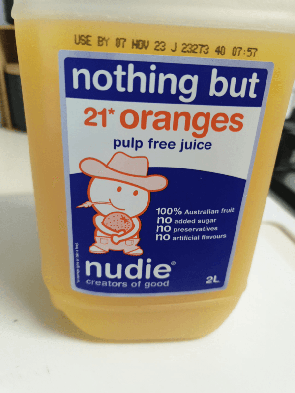 Nudie Nothing But 21 Oranges Pulp Free Juice