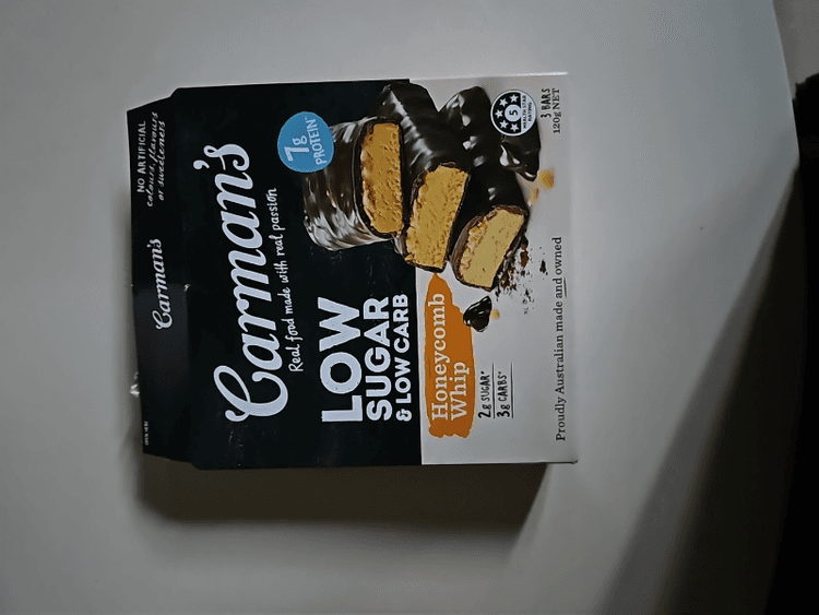 Carman'S Low Sugar & Low Carb Honeycomb Whip Bars