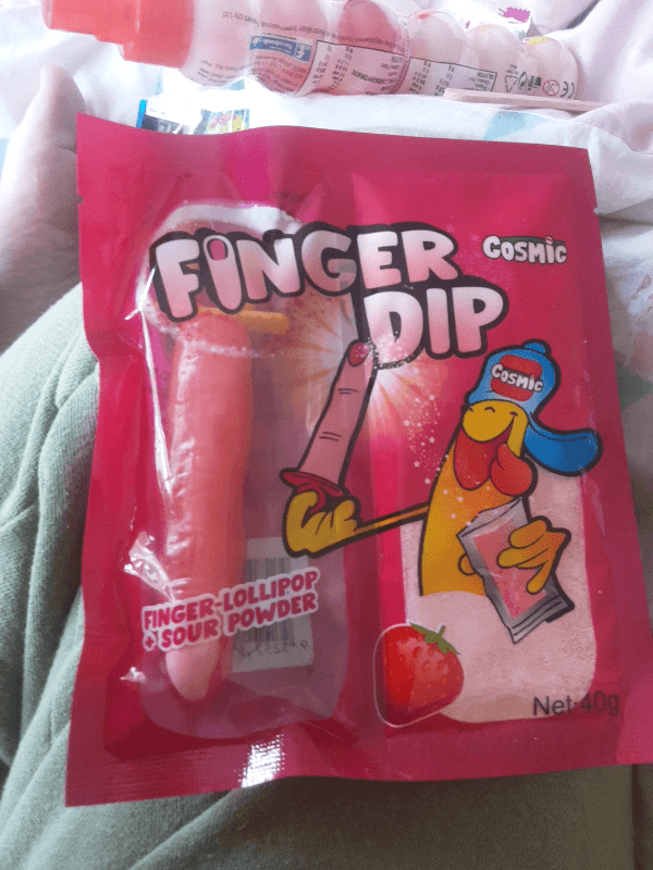 Cosmic Finger Dip Finger-Lollipop + Sour Powder Strawberry