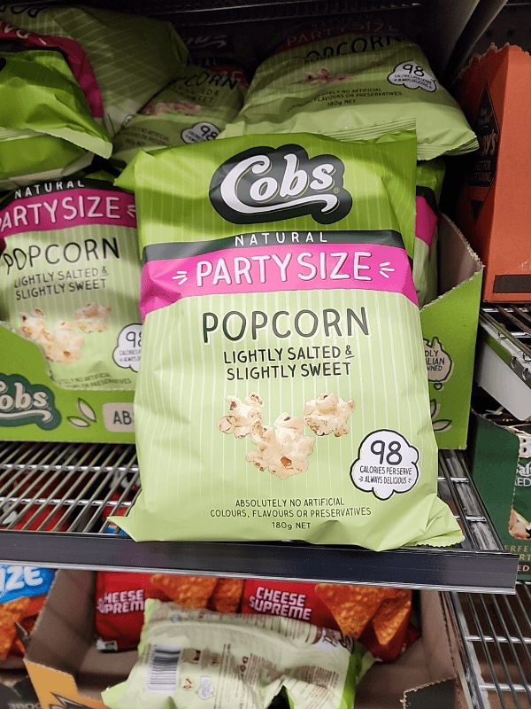 Cobs Natural Party Size Popcorn Lightly Salted & Slightly Sweet