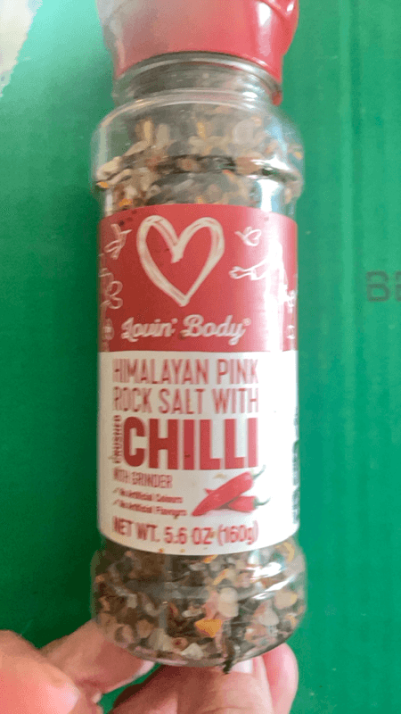 Lovin' Body Himalayan Pink Rock Salt With Crushed Chilli With Grinder