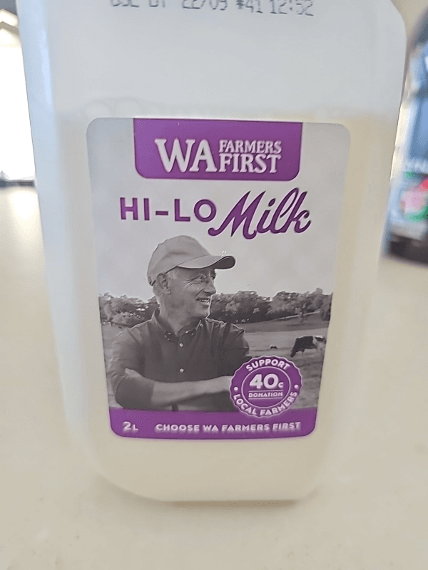Wa Farmers First Hi-Lo Milk