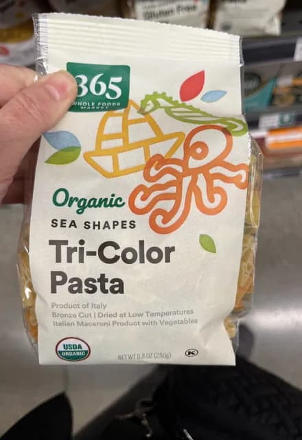 365 Whole Foods Market Organic Sea Shapes Tri-Color Pasta