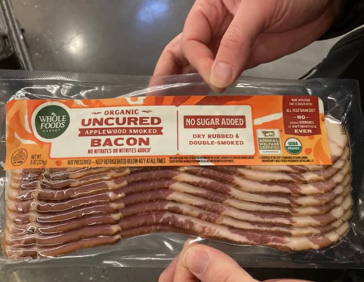 Whole Foods Market Organic Uncured Bacon Applewood Smoked