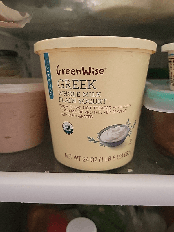 Greenwise Organic Greek Whole Milk Plain Yogurt