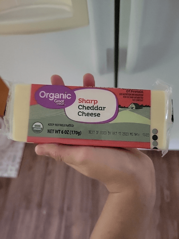 Great Value Organic Sharp Cheddar Cheese