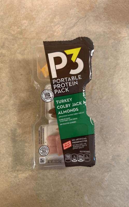 P3 Portable Protein Pack Turkey Almonds Colby Jack Cheese For Low Carb Lifestyle Tray