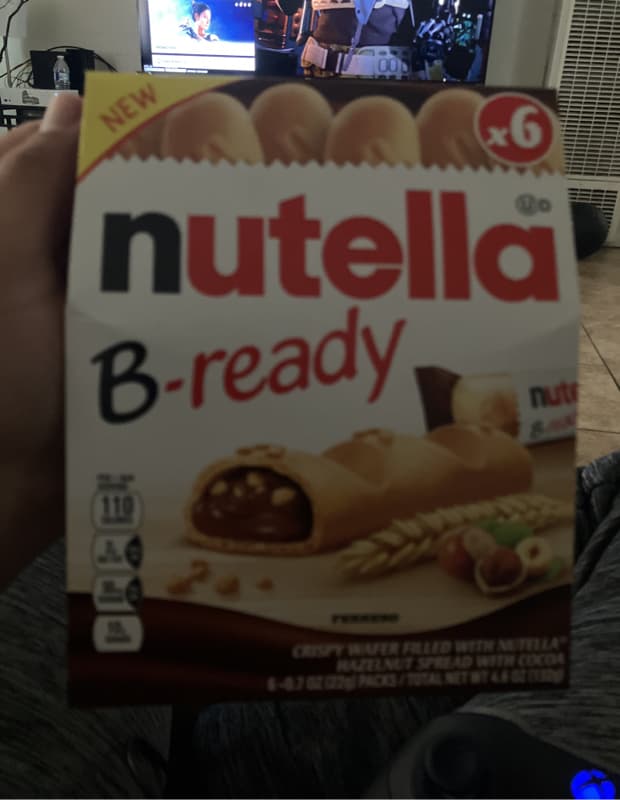 Nutella B-Ready Crispy Wafer Filled With Nutella Hazelnut Spread With Cocoa