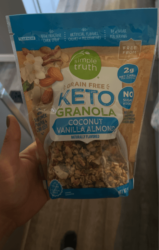 Simple Truth Coconut Vanilla Almond Grain Free Keto Granola