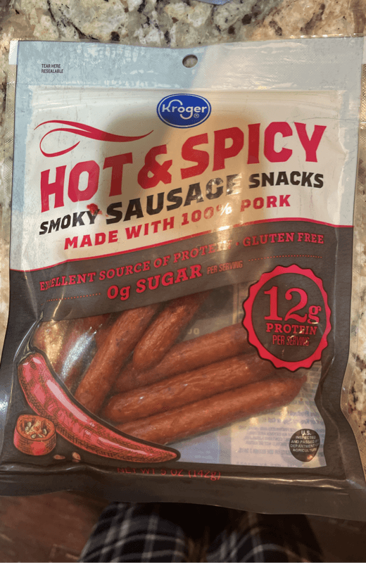Kroger Hot & Spicy Smoky Pork Sausage Snacks