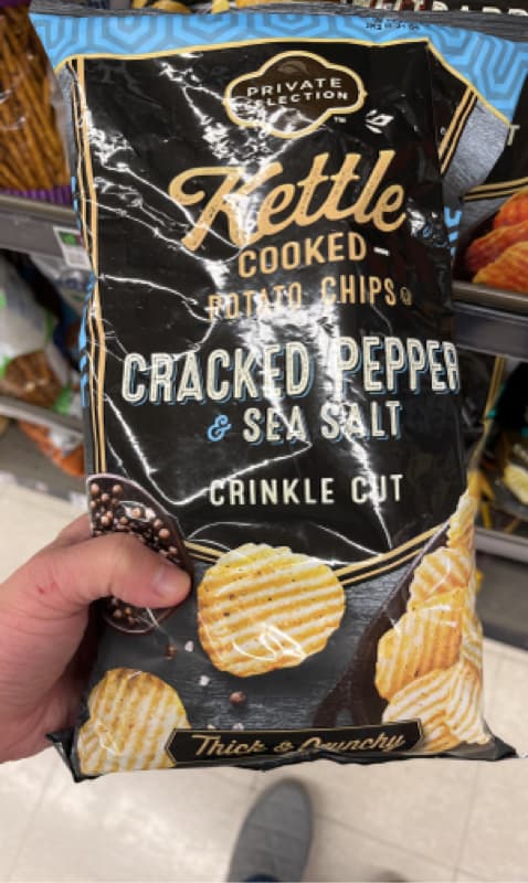 Private Selection Kettle Cracked Pepper & Sea Salt Cooked Potato Chips
