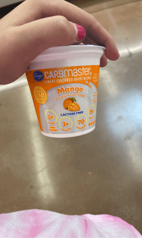 Kroger Carbmaster Lowfat Cultured Dairy Blend Mango With Other Natural Flavors