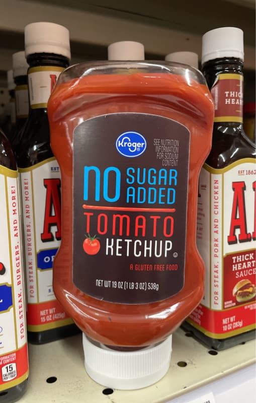 Kroger No Sugar Added Tomato Ketchup