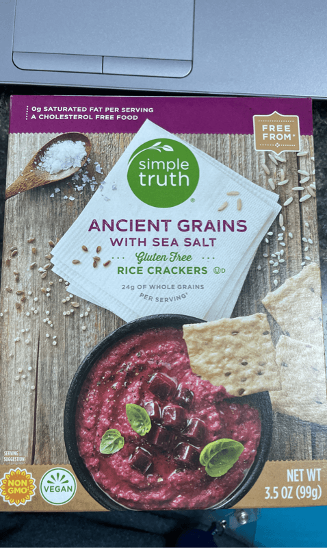 Simple Truth Gluten Free Rice Crackers Ancient Grains With Sea Salt