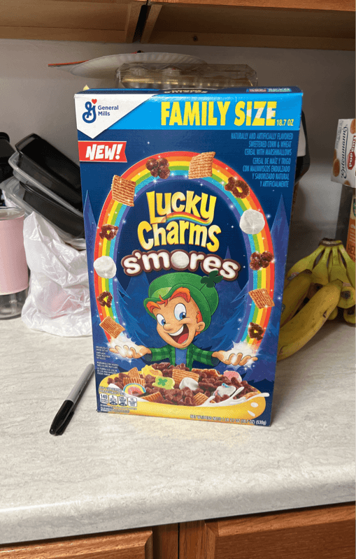 General Mills Lucky Charms S'Mores Sweetened Corn & Wheat Cereal With Marshmallows Family Size