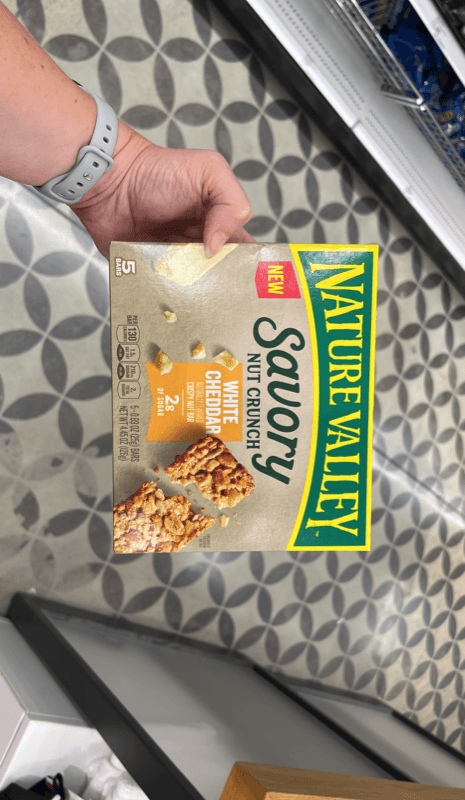 Nature Valley Savory Nut Crunch White Cheddar Crispy Nut Bar