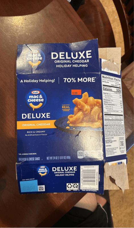 Kraft Mac & Cheese Rich & Creamy Deluxe Original Cheddar