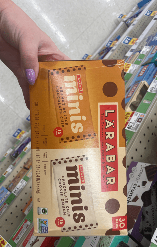 Larabar Minis Peanut Butter Chocolate Chip And Chocolate Cookie Dough Bars