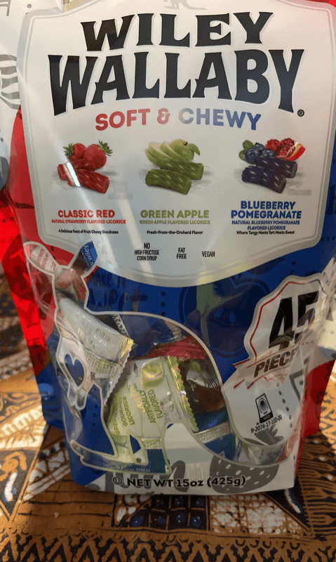 Wiley Wallaby Soft & Chewy Classic Red, Green Apple, Blueberry Pomegranate Flavors