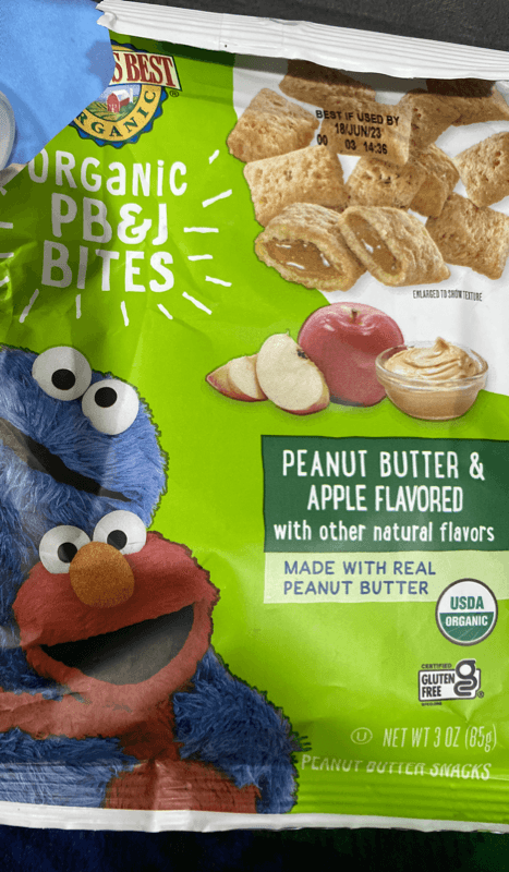 Earth'S Best Peanut Butter & Apple Flavored Organic Pb&J Bites