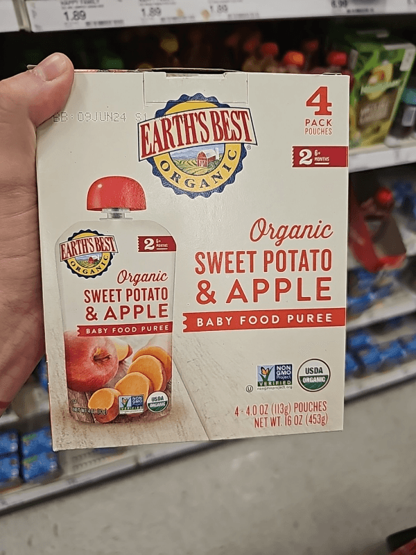 Earth'S Best Organic Sweet Potato & Apple Baby Food Puree