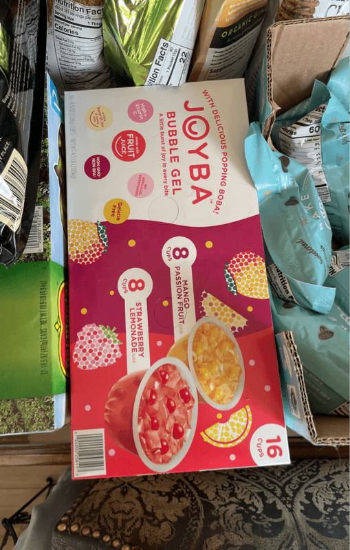 Joyba Bubble Gel Fruit Cups Mango Passion Fruit & Strawberry Lemonade