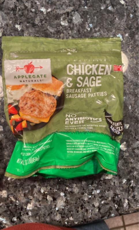 Applegate Naturals Chicken & Sage Breakfast Sausage Patties