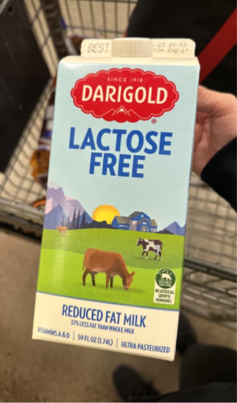 Darigold Lactose Free Reduced Fat Milk