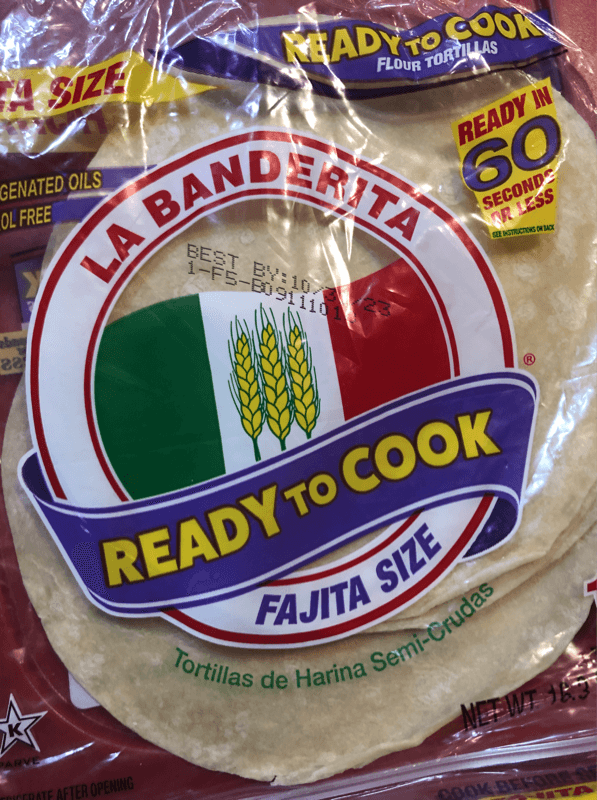 La Banderita Ready To Cook Fajita Size Flour Tortillas