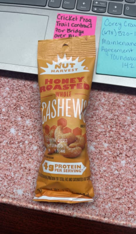 Nut Harvest Honey Roasted Whole Cashews