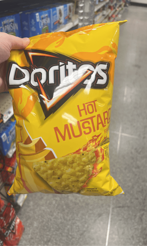 Doritos Hot Mustard Flavored Tortilla Chips