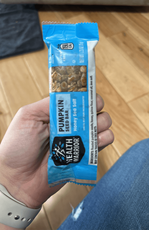 Health Warrior Pumpkin Seed Bar Honey Sea Salt