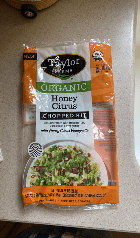 Taylor Farms Organic Honey Citrus Chopped Salad Kit