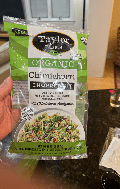 Taylor Farms Organic Chimichurri Chopped Salad Kit With Vinaigrette