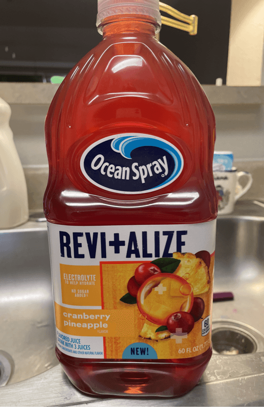 Ocean Spray Revi+Alize Cranberry Pineapple Flavored Juice Drink