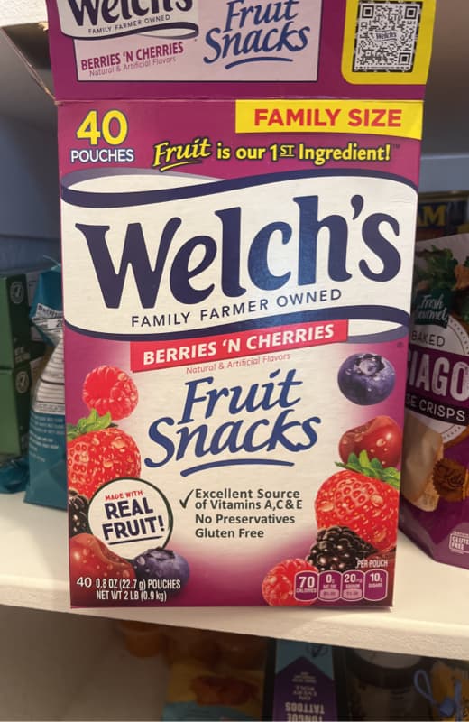 Welch'S Berries 'N Cherries Fruit Snacks